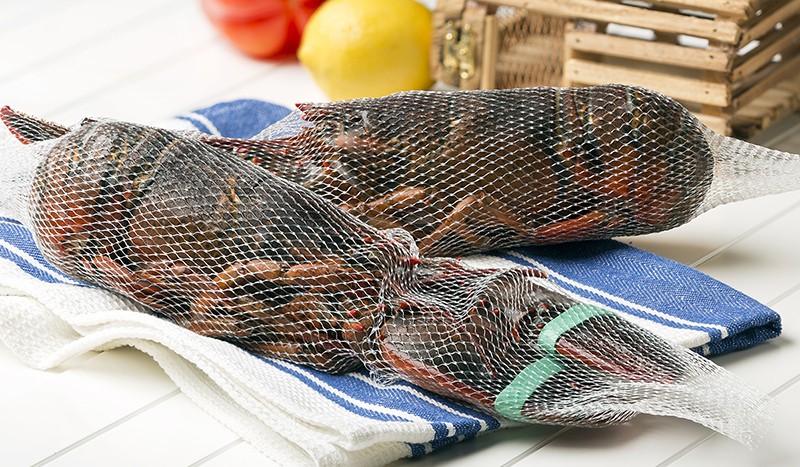 Whole Cooked Netted Lobsters, Frozen